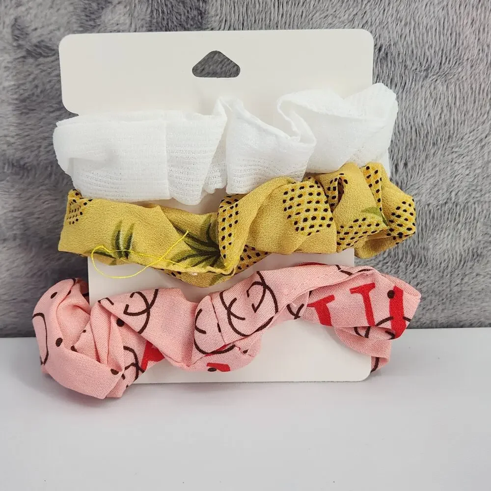 3 pc Scrunchy Set - Hair Accessories - Elastic bands for ponytails - Hair Ties